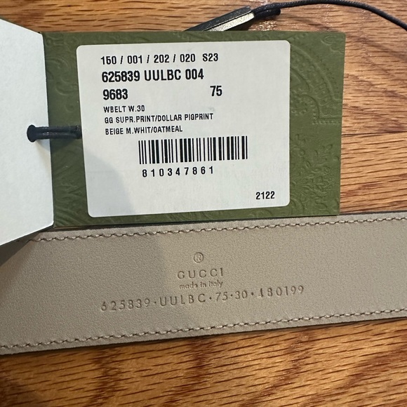 Gucci Beige and Gold GG Women's Belt - Picture 5 of 9